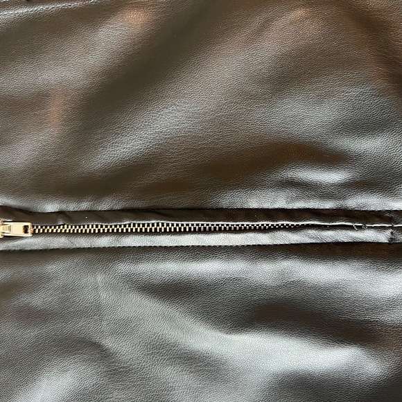 Black Faux Leather Skirt - Picture 3 of 6